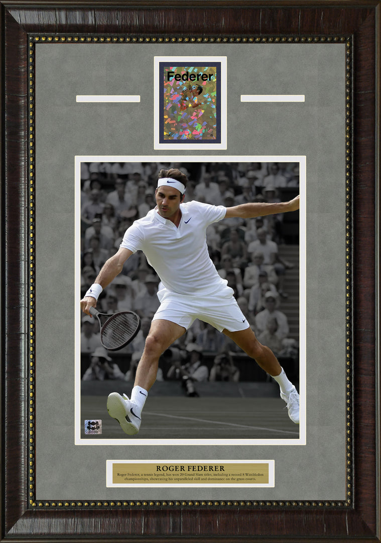 Roger Federer - Wimbledon - With Limited Collectible Gold Refractor Card