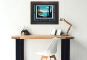 Lake Tahoe - Framed Retro Art Travel Poster