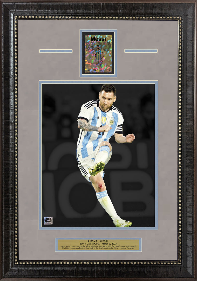 Lionel Messi 800th Career Goal - LTD Gold Refractor Card