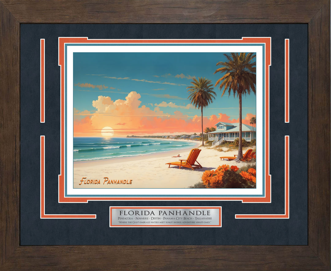 Florida Panhandle Retro Art