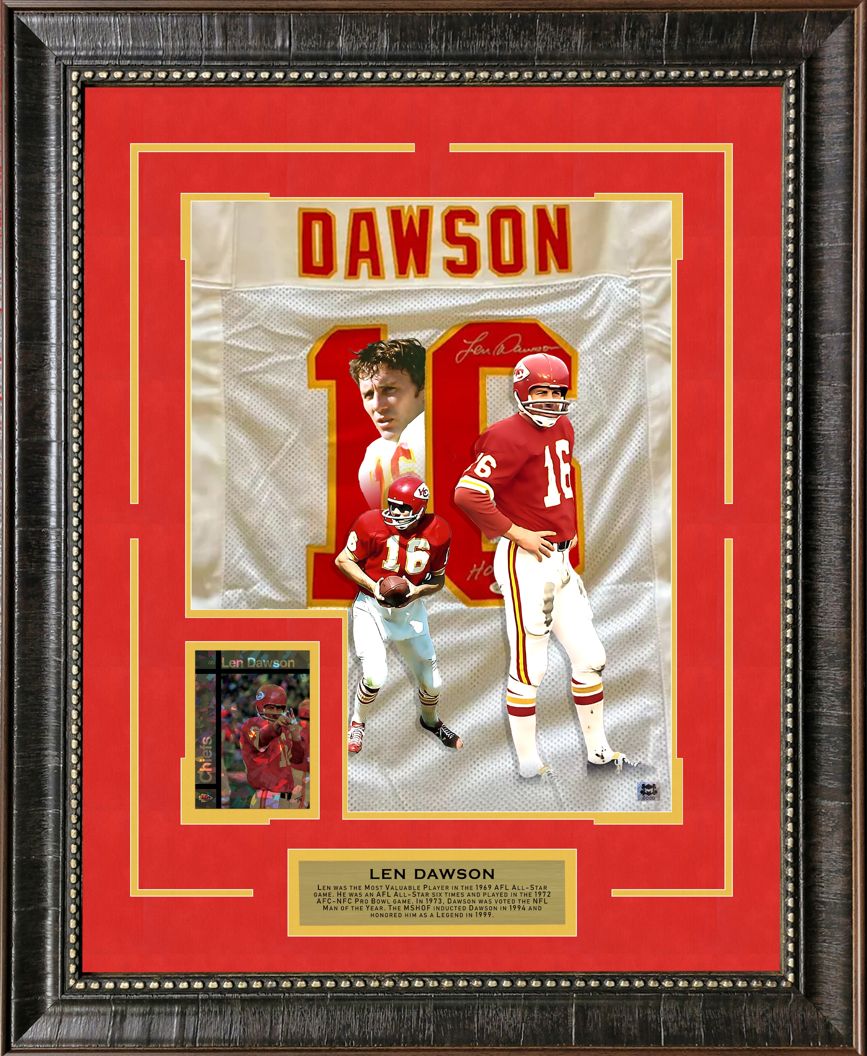 Len Dawson - Kansas City Chiefs with LTD Gold Refractor Card