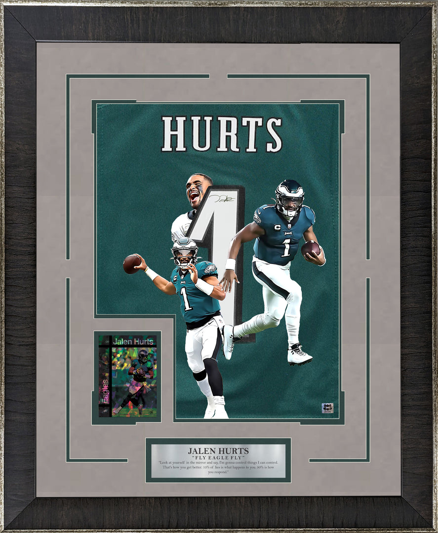 Jalen Hurts - Philadelphia Eagles with LTD Silver Refractor Card