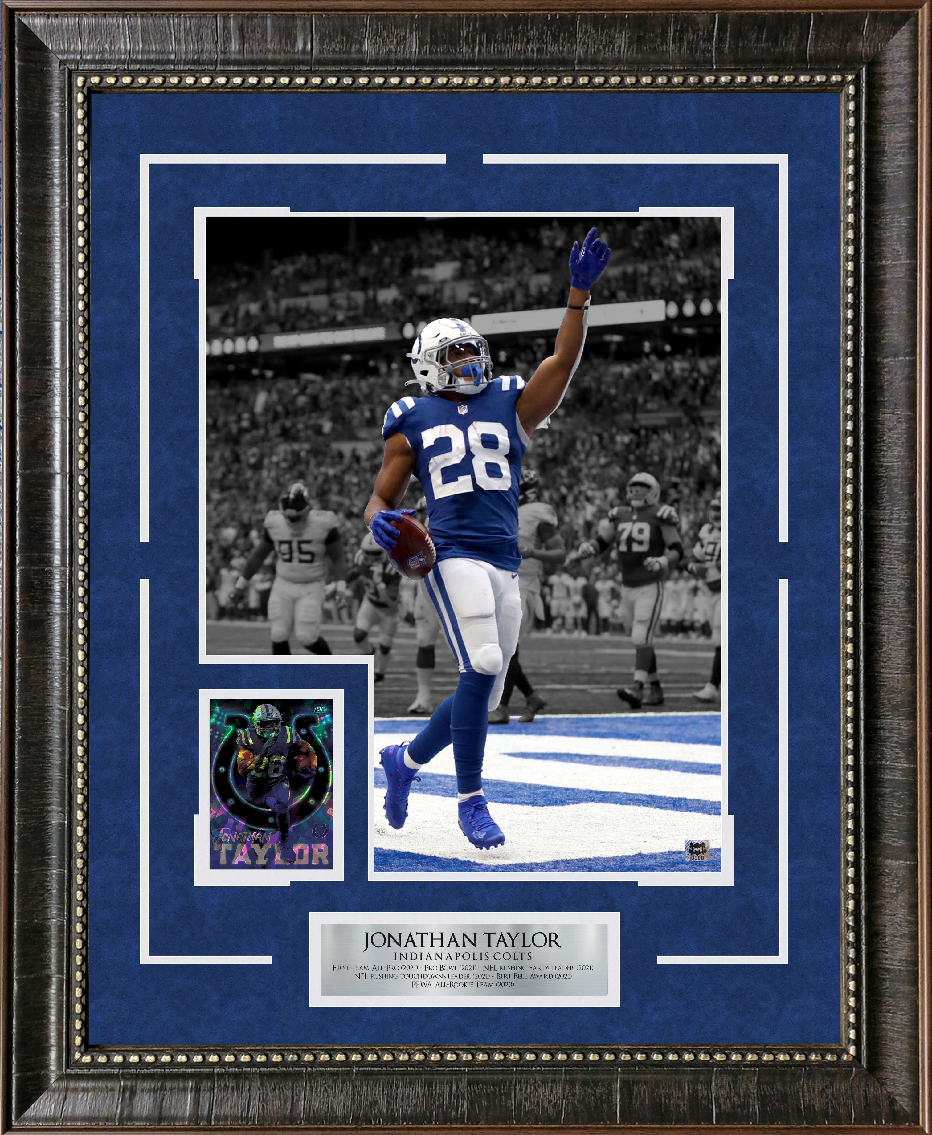 Johnathan Taylor - Indianapolis Colts with LTD Silver Refractor Card