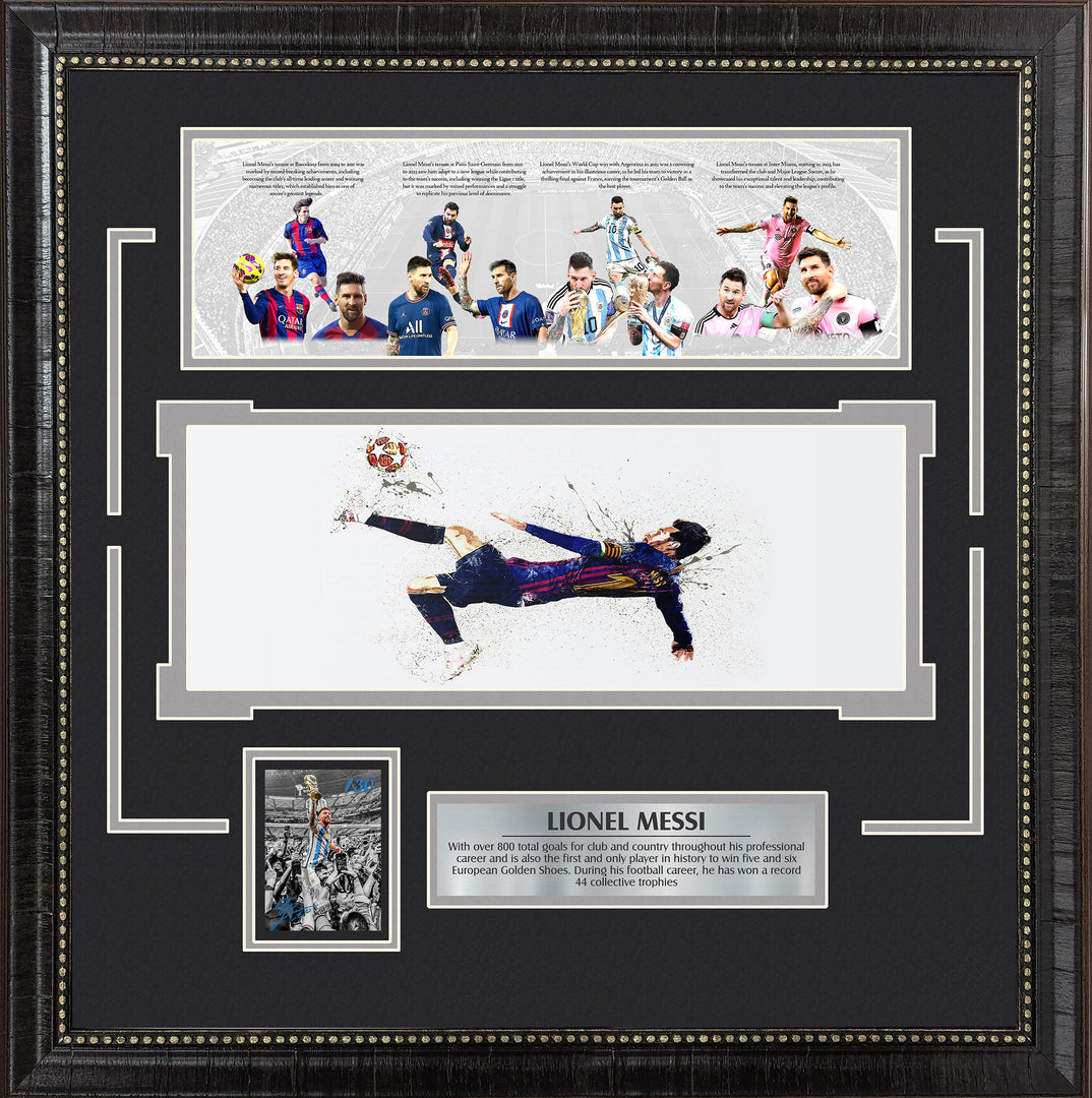 Lionel Messi - Through the Years with LTD Card with Facsimile Signature