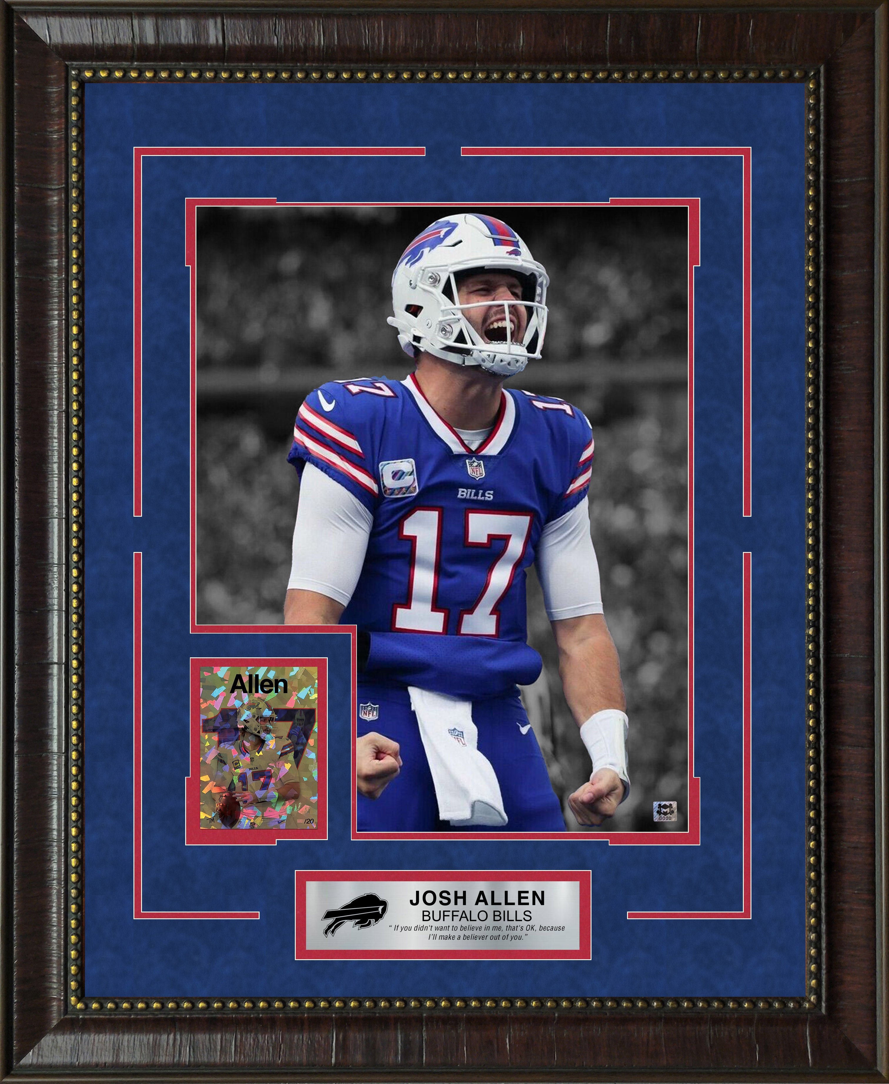 Josh Allen - Buffalo Bills with LTD Gold Refractor Card