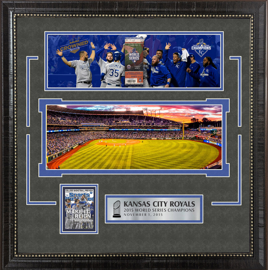 Kansas City Royals World Series with Replica tickets and Si Card