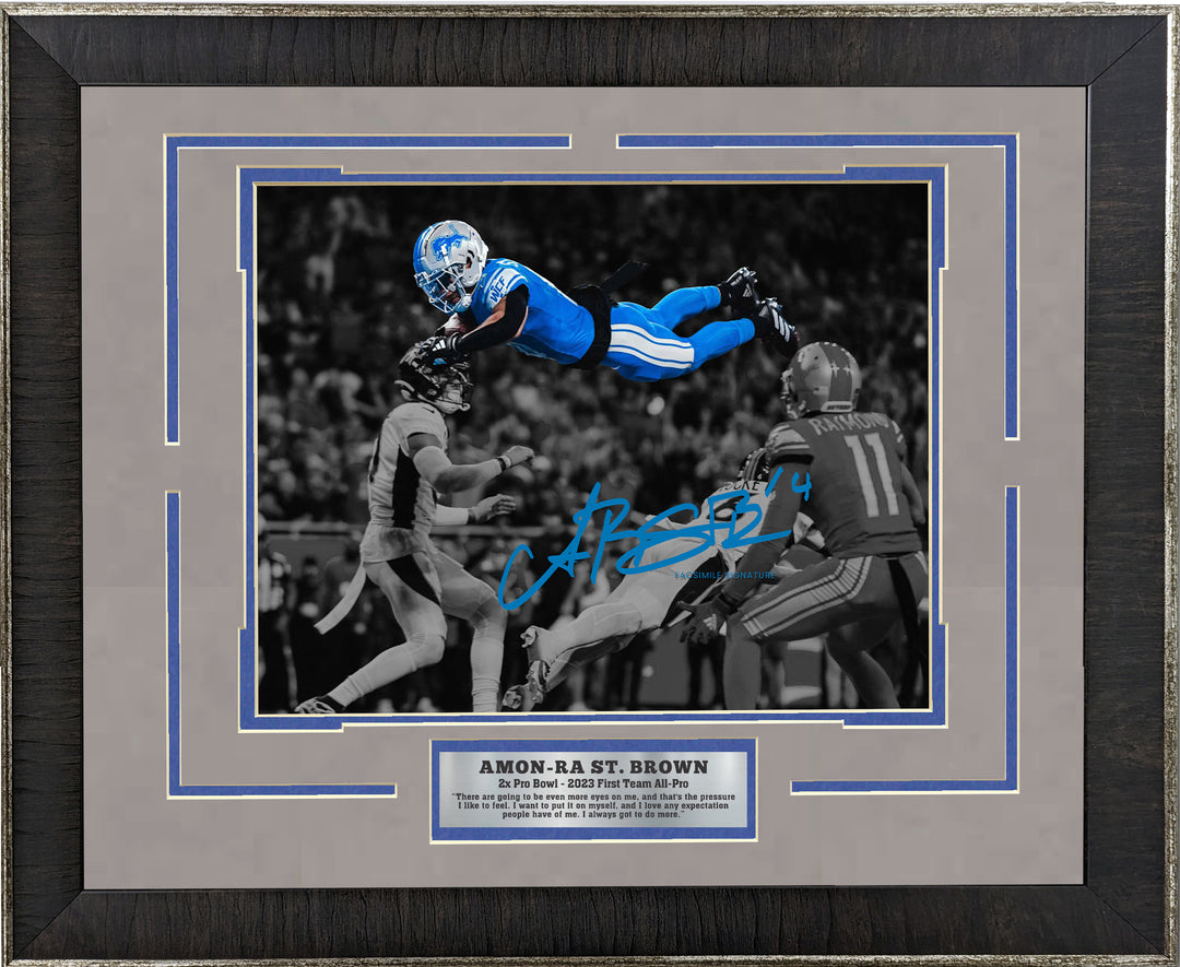 Amon-Ra St Brown - Detroit Lions - Spotlight with Facsimile Signature