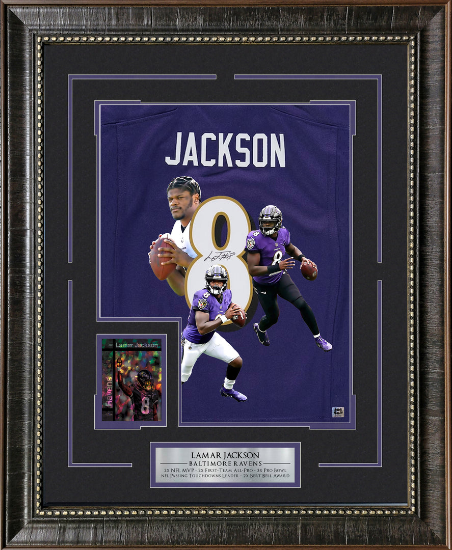 Lamar Jackson - Baltimore Ravens with Limited Silver Refractor Card