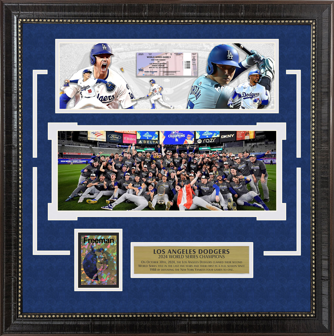 Los Angeles Dodgers - 2024 World Series Champs with Limited Gold Refractor Card