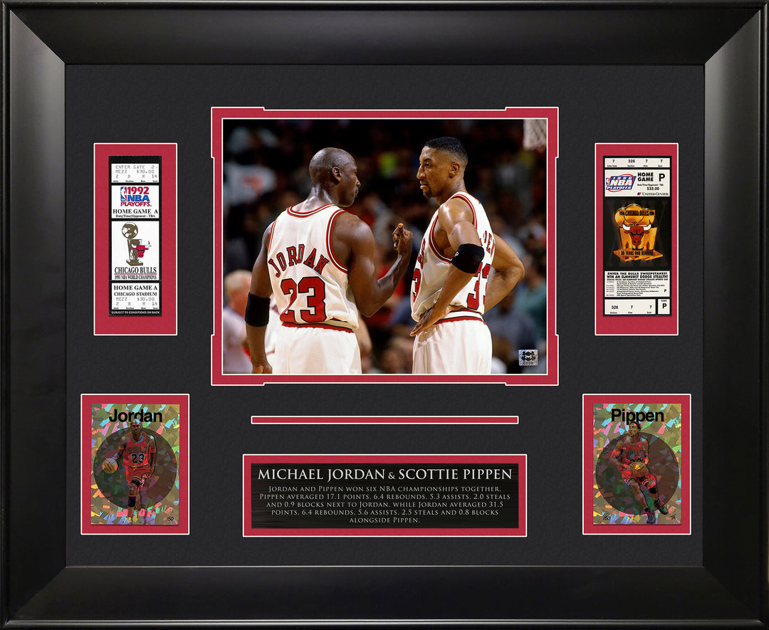 Michael Jordan & Scottie Pippen with Rep Tickets and LTD GRF Cards