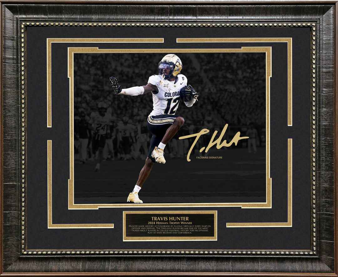 Travis Hunter - Colorado Buffaloes - Spotlight with Facsimile Signature