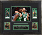 Load image into Gallery viewer, Jayson Tatum and Jaylen Brown - Boston Celtics with Replica Tickets and LTD GRF Cards
