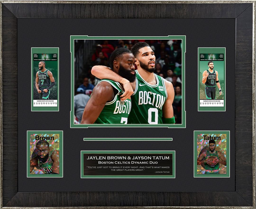 Jayson Tatum and Jaylen Brown - Boston Celtics with Replica Tickets and LTD GRF Cards