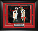 Load image into Gallery viewer, Baker Mayfield and Mike Evans - Tampa Bay Buccaneers - Spotlight with Facsimile Signatures
