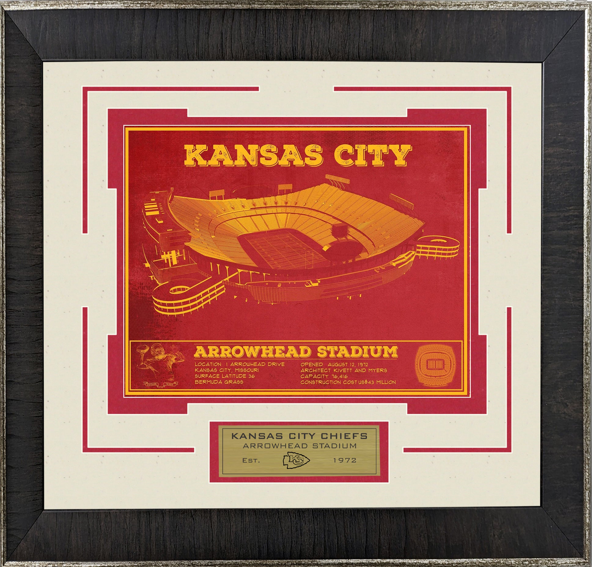 Kansas City - Arrowhead Stadium Vintage Print