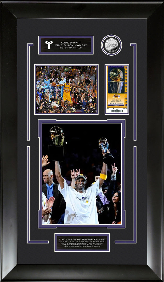 Kobe Bryant - Los Angeles Lakers - Last Game with Replica Ticket and Commemorative Lakers Coin