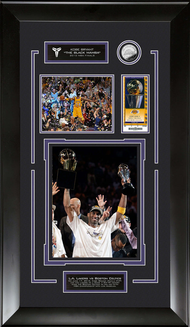 Kobe Bryant - Los Angeles Lakers - Last Game with Replica Ticket and Commemorative Lakers Coin