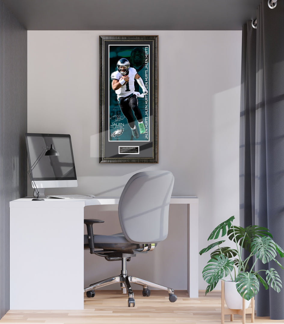 Jalen Hurts - Philadelphia Eagles - Spotlight with Facsimile Signature on Large Wall Decor