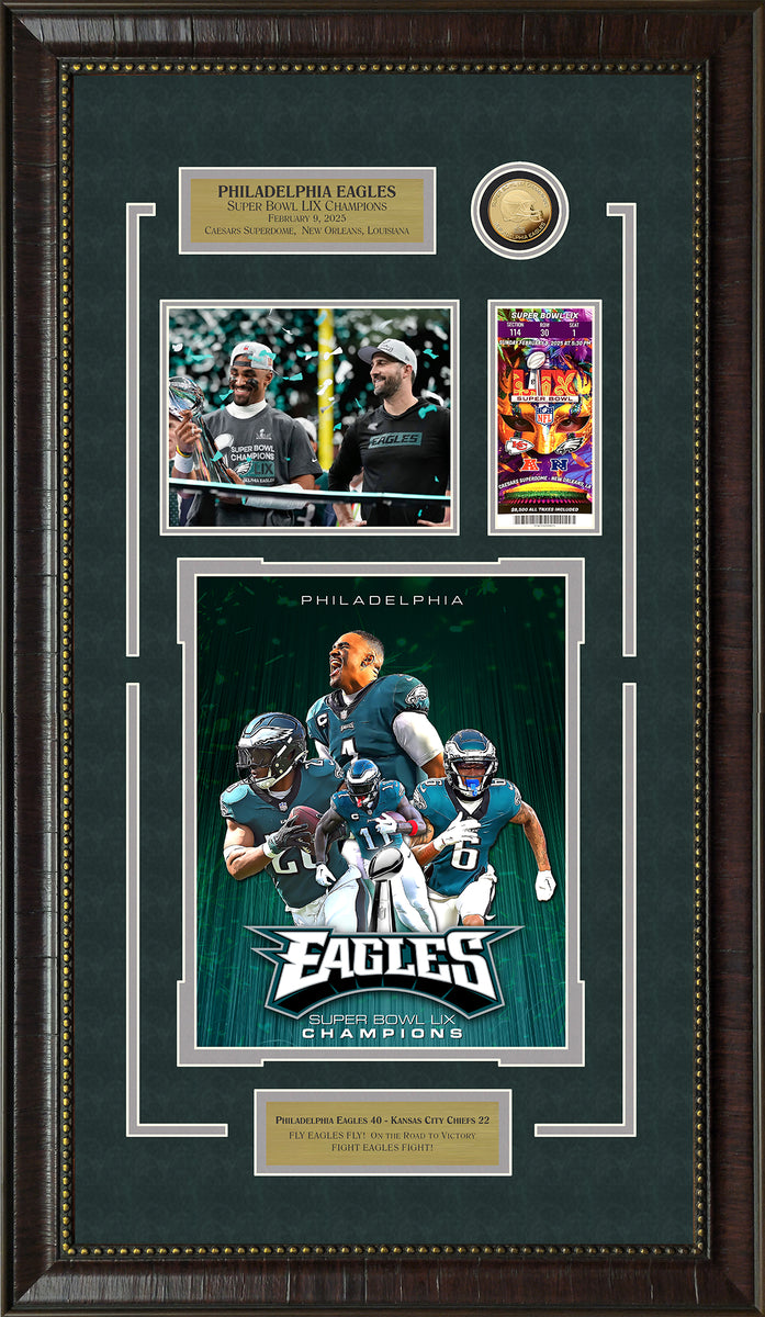 Philadelphia Eagles Super Bowl LIX with Commemorative Coin and Replica