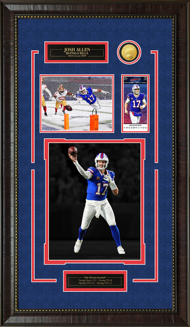 Josh Allen - Buffalo Bills - Spotlight with Commemorative Coin and Replica Ticket