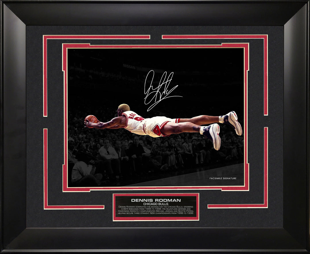 Dennis Rodman - Chicago Bulls - Spotlight with Facsimile Signatures