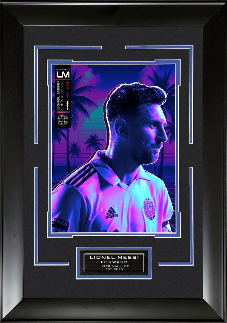 Lionel Messi - Inter Miami CF - Synthwave Art