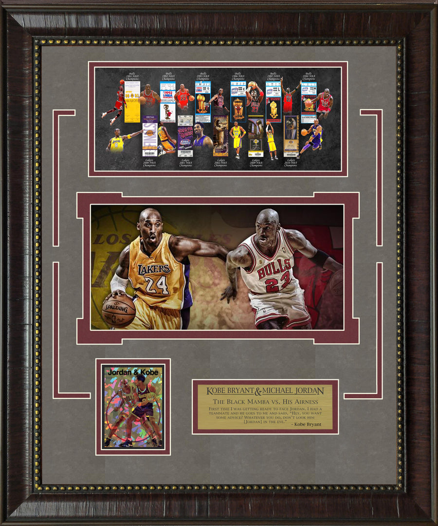 Kobe Bryant and Michael Jordan - with Limited Gold Refractor Card