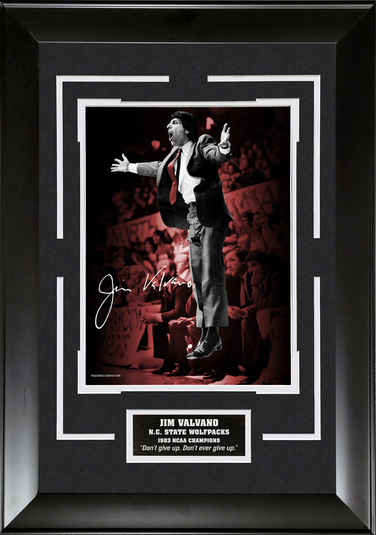 Jim Valvano - NC State - Spotlight with Facsimile Signature