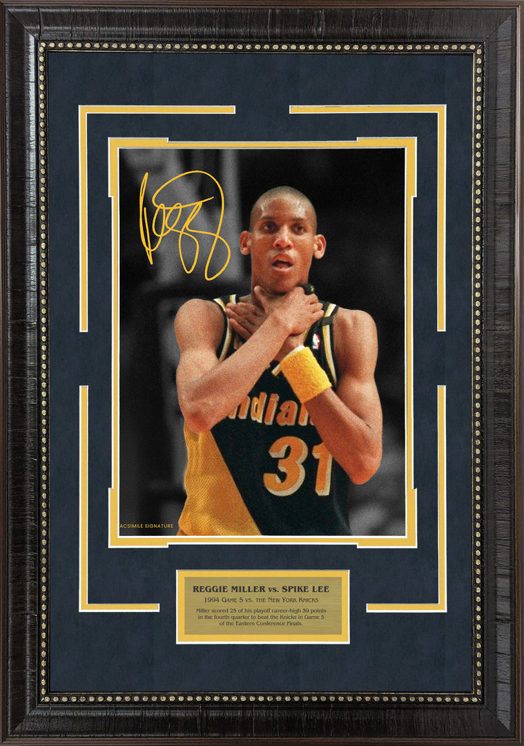 Reggie Miller - Indiana Pacers - Spotlight with Facsimile Signature