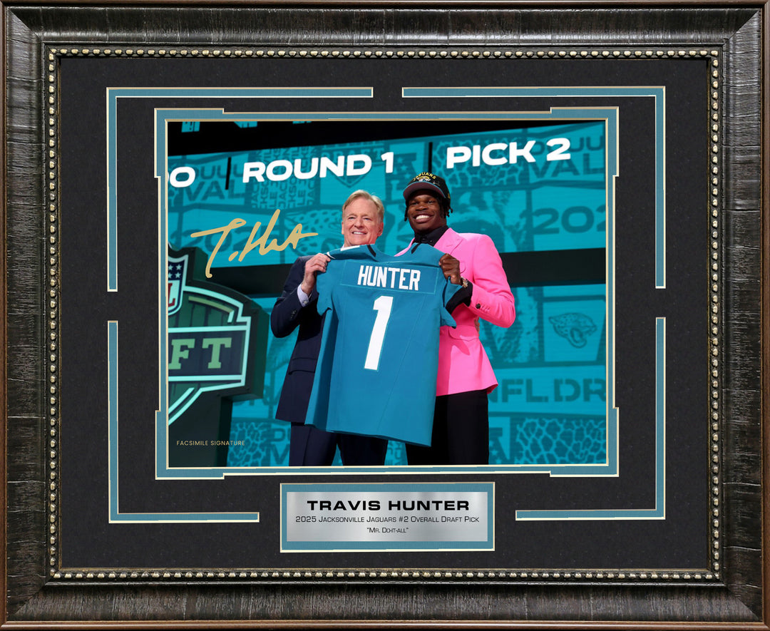 Travis Hunter - Jacksonville Jaguars - 2025 NFL Draft with Facsimile Signature
