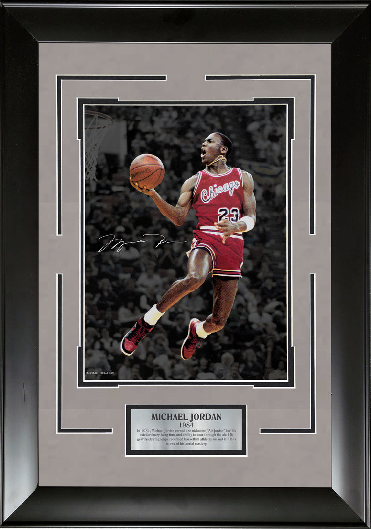 Michael Jordan - Chicago Bulls - 1984 Spotlight with Facsimile Signature