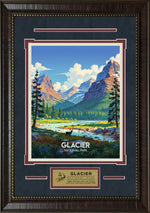 Load image into Gallery viewer, Glacier National Park Retro Art
