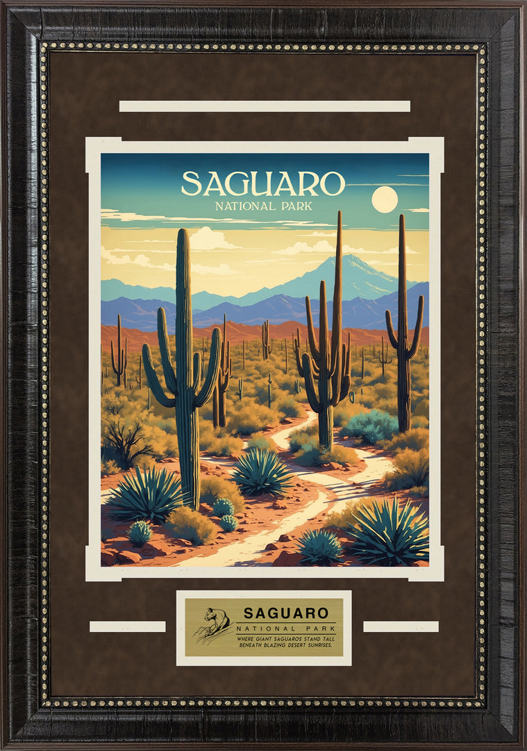 Saguaro National Park Retro Art