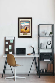 Badlands National Park Retro Art