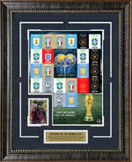 Load image into Gallery viewer, History of the World Cup with a Limited Gold Refractor Lionel Messi Card

