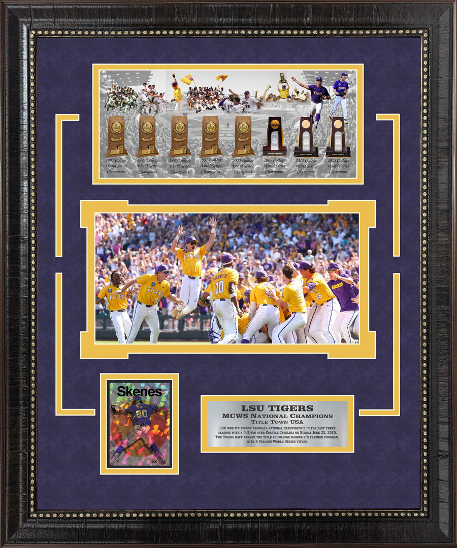 LSU Tigers Timeline with Limited Silver Refractor Card