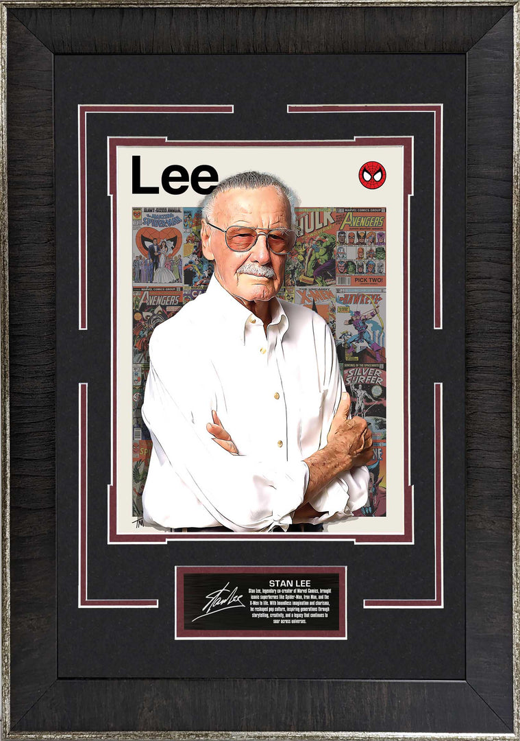 Stan Lee - Mid-Century Art with Facsimile Signature Plate