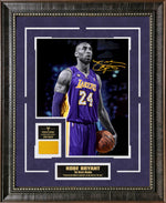 Load image into Gallery viewer, Kobe Bryant - Los Angeles Lakers with Licensed Jersey Swatch and Facsimile Signature
