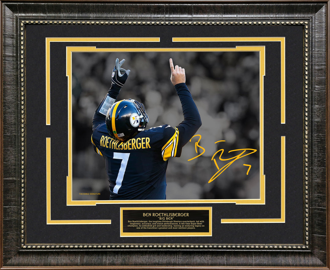 Ben Roethlisberger - Pittsburgh Steelers - Spotlight with Facsimile Signature
