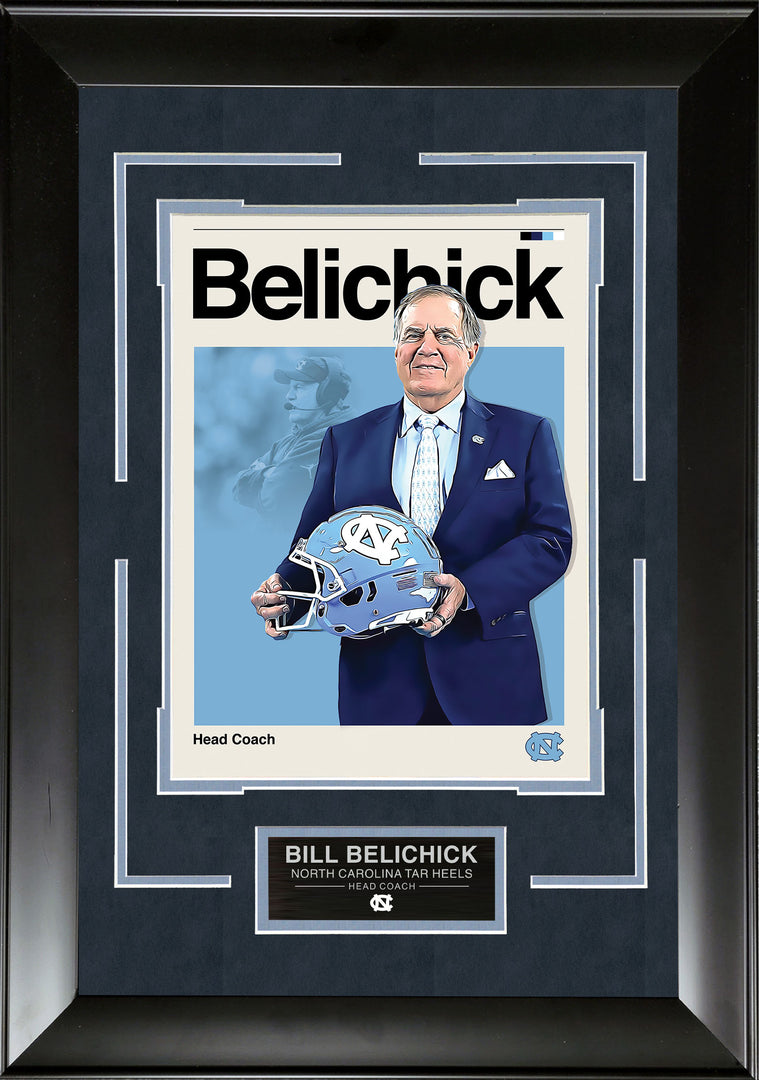 Bill Belichick - North Carolina Tarheels - Mid-Century Art