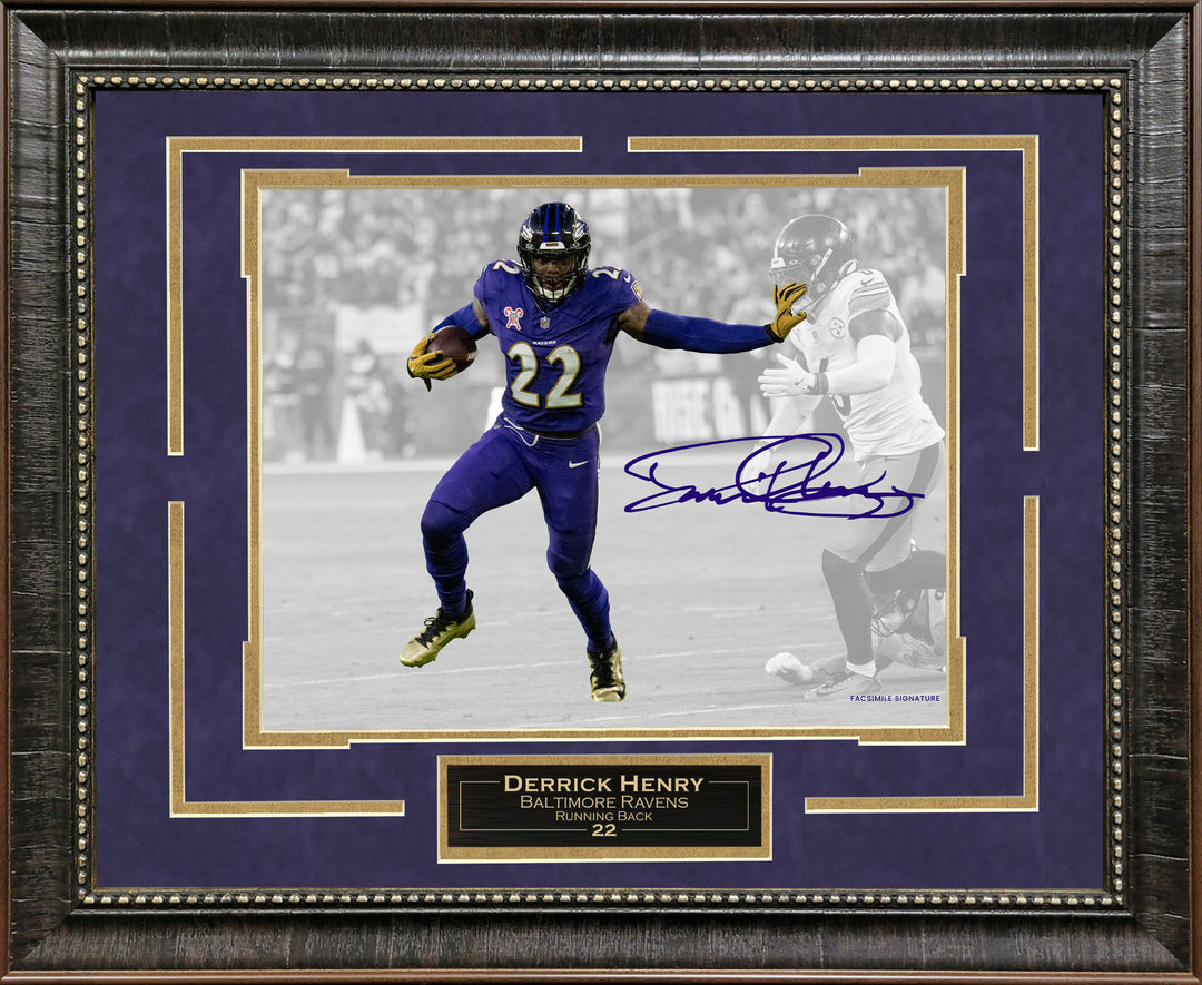Derrick Henry - Baltimore Ravens - Spotlight with Facsimile Signature