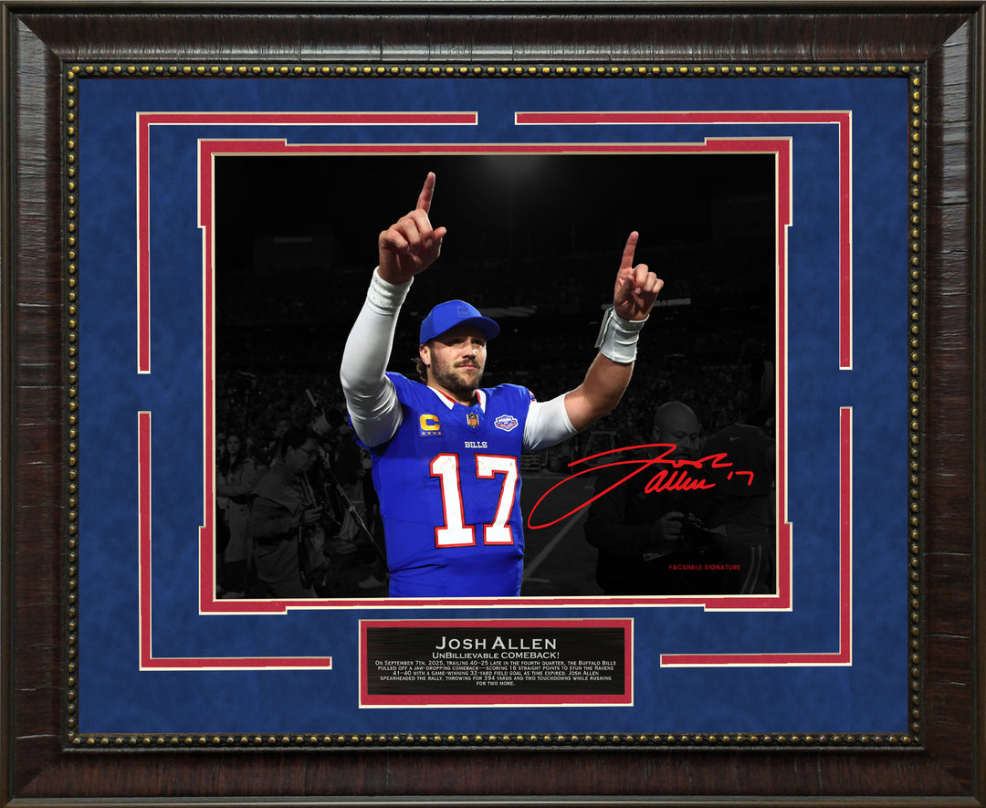Josh Allen - Buffalo Bills - Spotlight with Facsimile Signature