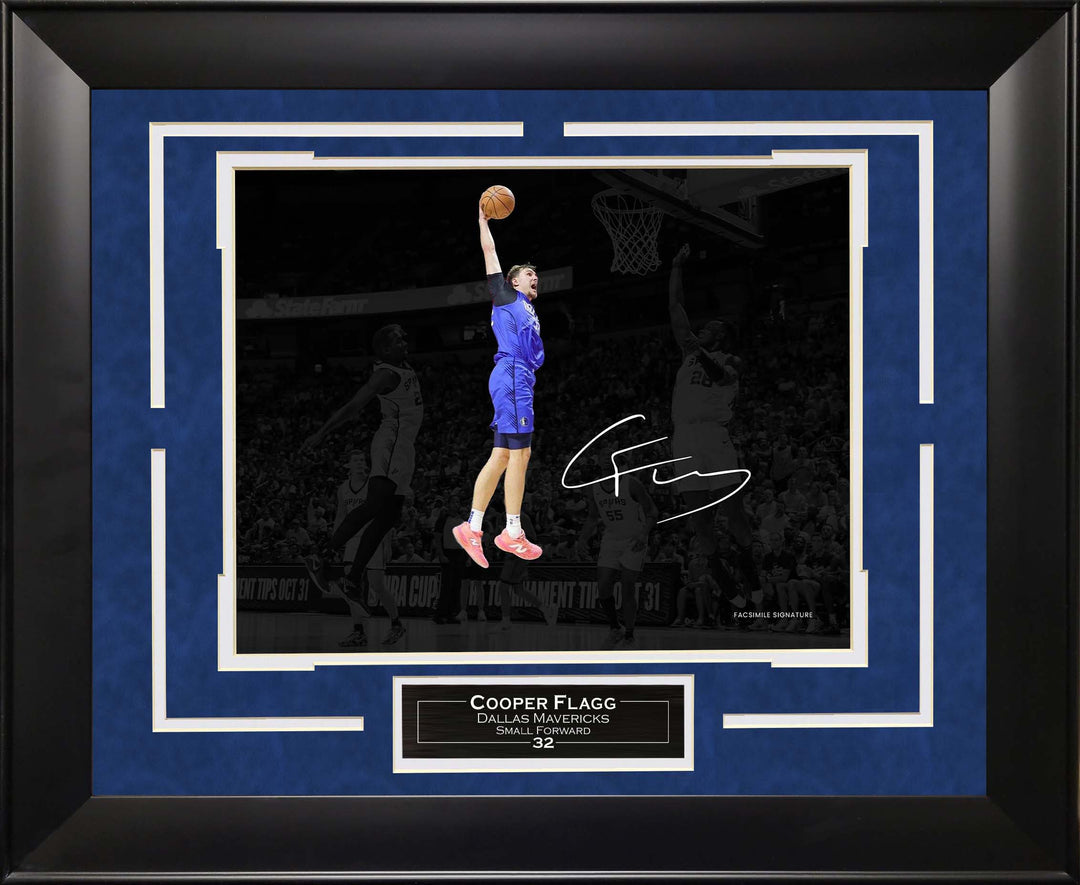 Cooper Flagg - Dallas Mavericks - Spotlight with Facsimile Signature