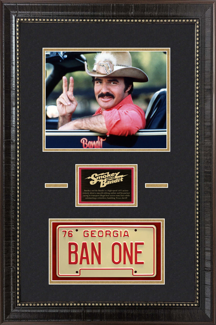 Smokey and the Bandit with a Replica Plate