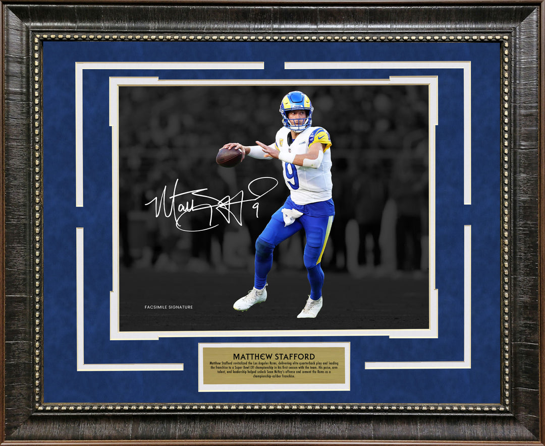 Matthew Stafford - Los Angeles Rams - Spotlight with Facsimile Signature