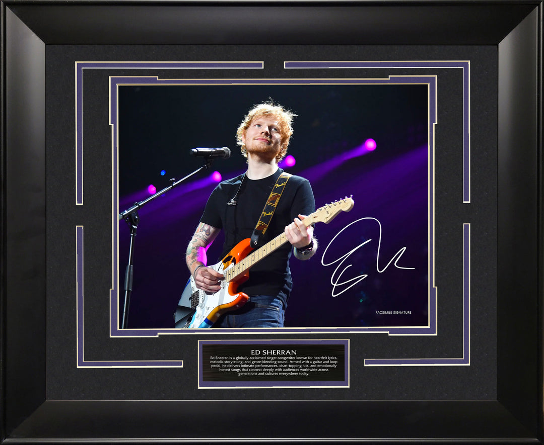Ed Sheeran with a Facsimile Signature