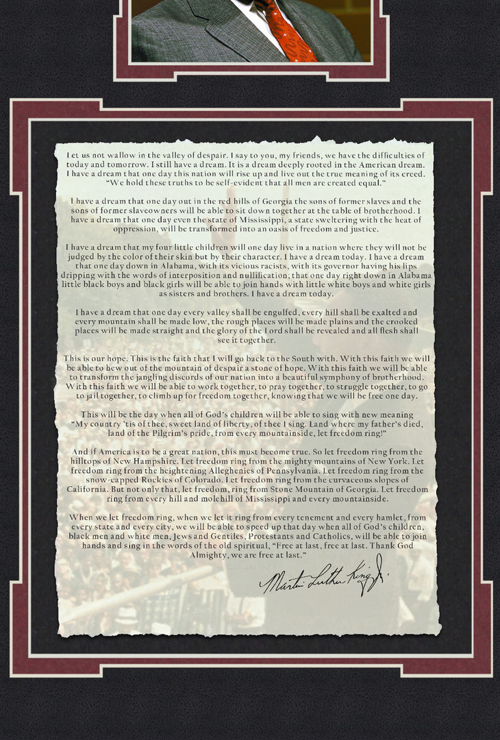 Martin Luther King Jr - I Have a Dream Speech with Facsimile Signature