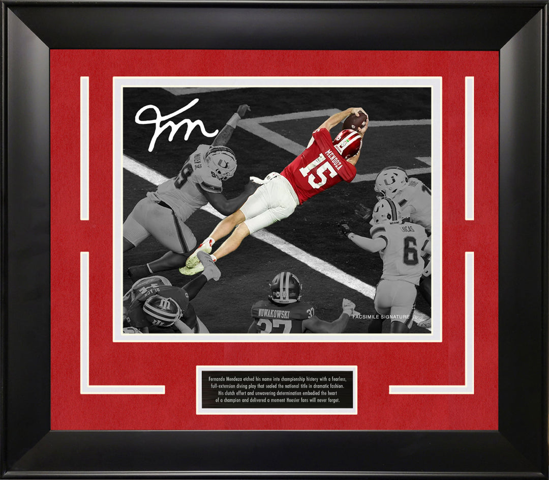 Fernando Mendoza - Indiana Hoosiers - Spotlight with Facsimile Signature