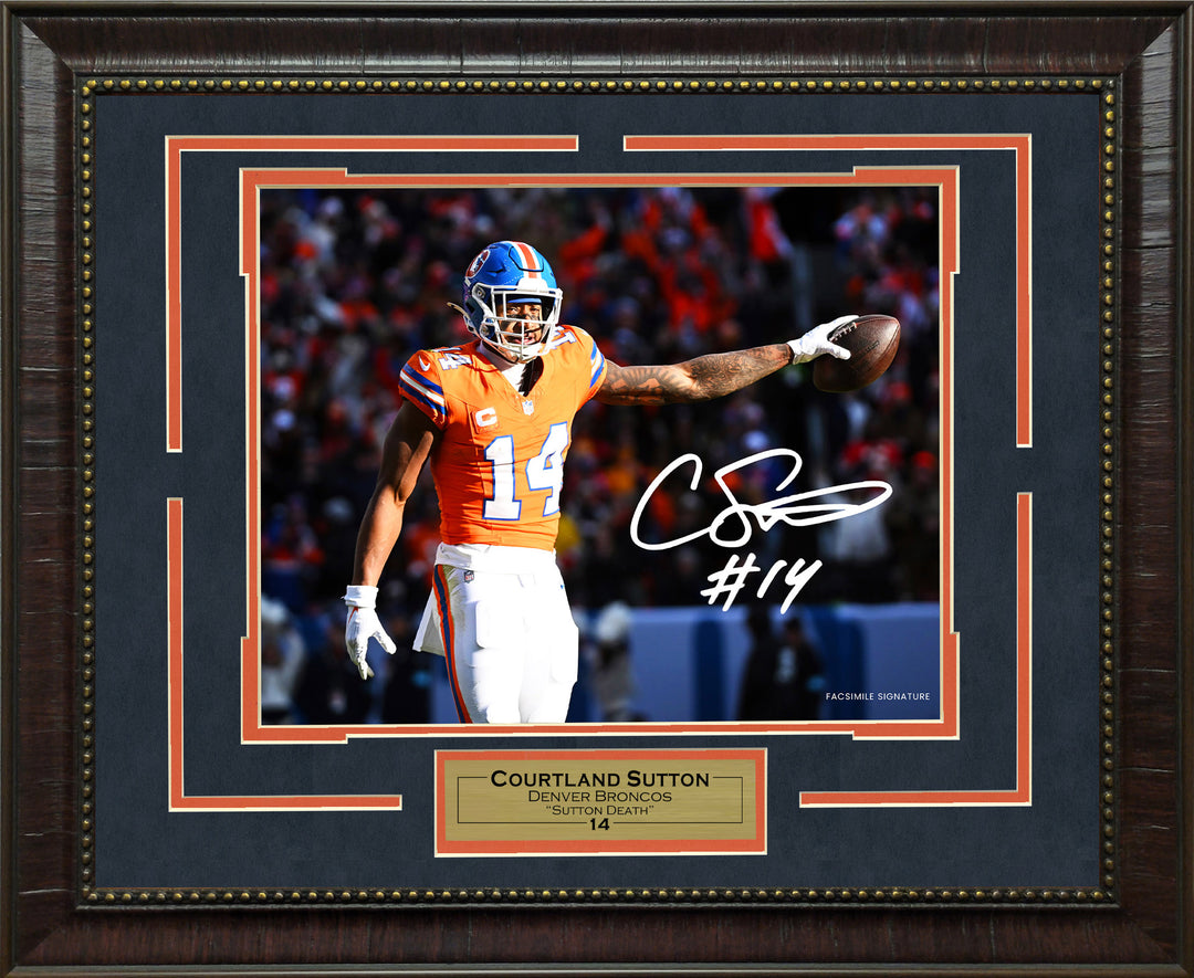 Courtland Sutton - Denver Broncos with Facsimile Signature