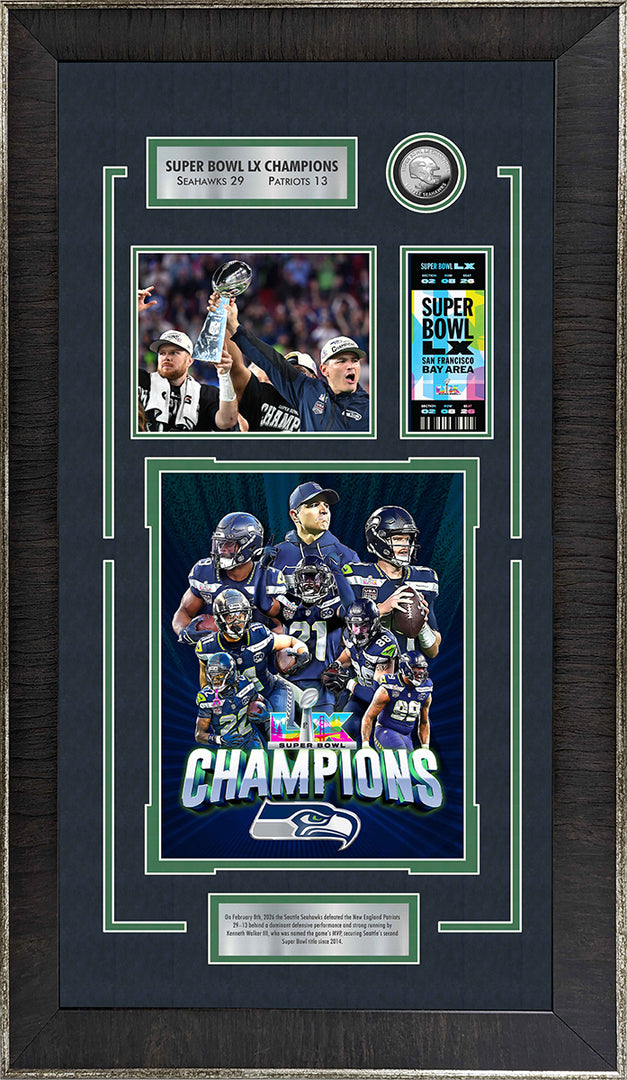 Seattle Seahawks - 2026 Super Bowl Champions with Replica Ticket and Commemorative Coin